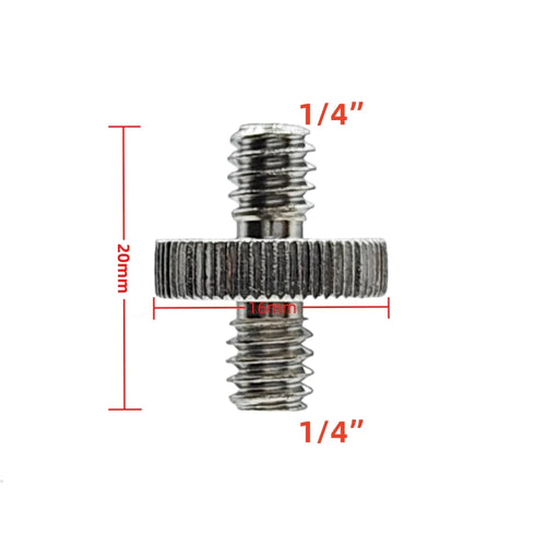 1/4" Male to Male Camera Adapter Screw 5-Pack | Tripod Mount Camera Mount Adapter Oasis Select