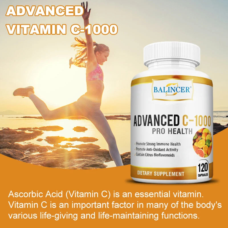 Balincer Vitamin C 1000mg Complex – 120 Capsules | Immune Boost Vitamin C Supplement Oasis Select