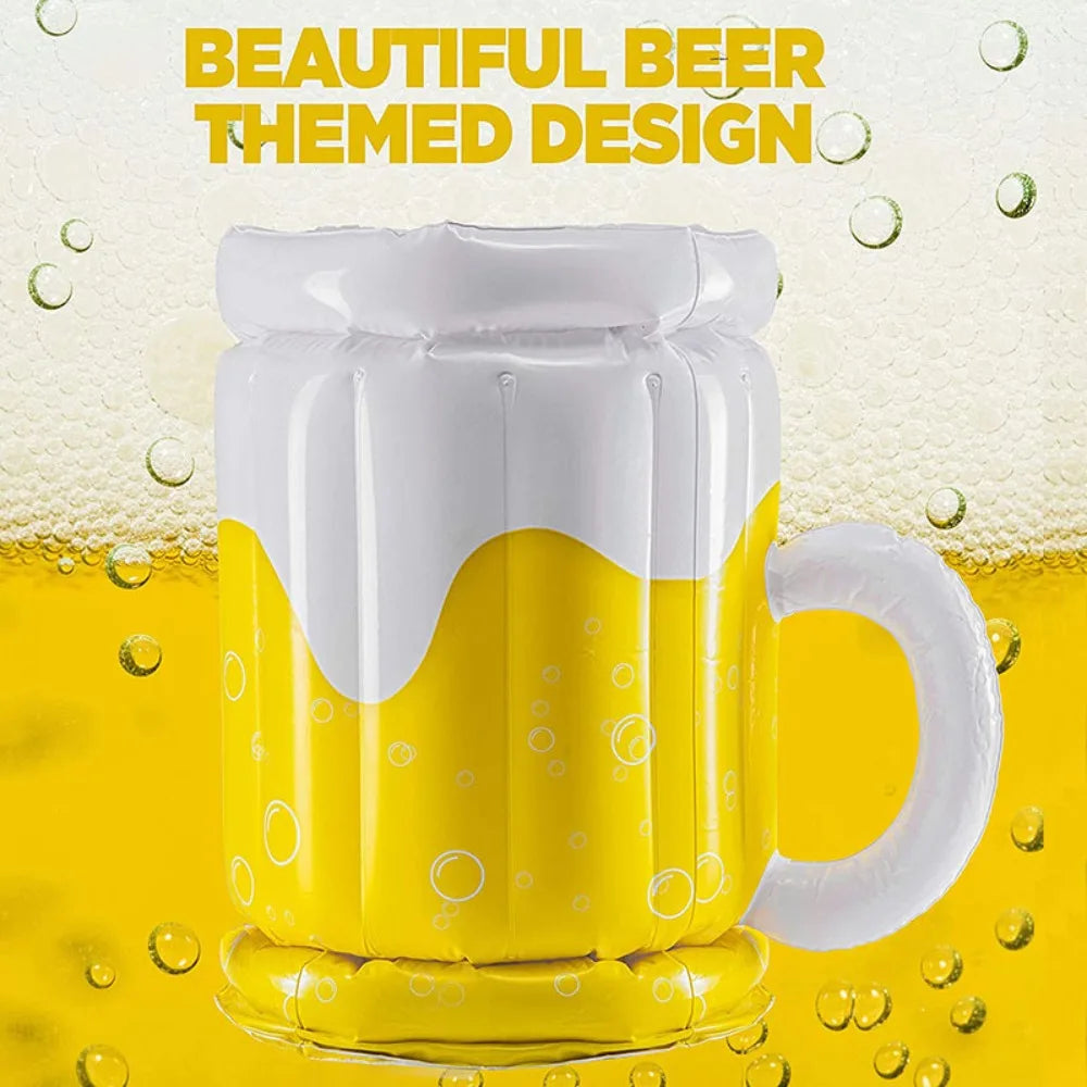 Inflatable Beer Cooler Bucket Portable Ice Bucket for Outdoor Beach Pool Party Camping Picnic Drink Cooler Picnic Supplies Oasis Select