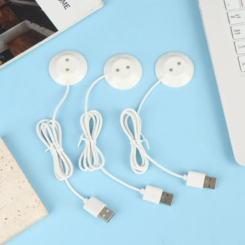 USB Magnetic Charging Dock Base Rose Toys Charger Standing Magnetic Adapter USB Charger Cable Cord Replacement For Rose Massager Oasis Select 3 Pcs White