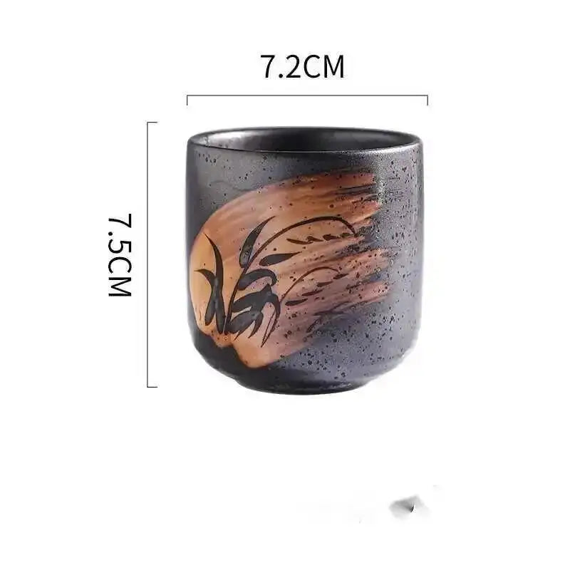 Tea Cup Japanese 200ml Coffee Mug Coarse Ceramic Large Capacity Originality Stackable Water Teacup Sake Wine Cups Friend Gift Oasis Select 200ML Style 6 200ML