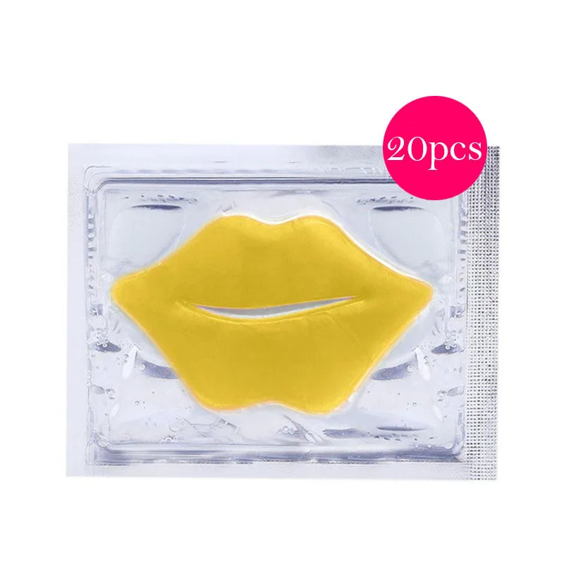 BIOAOUA Crystal Collagen Lip Mask Patches – 20 Pack Collagen Lip Mask Oasis Select Gold 20p