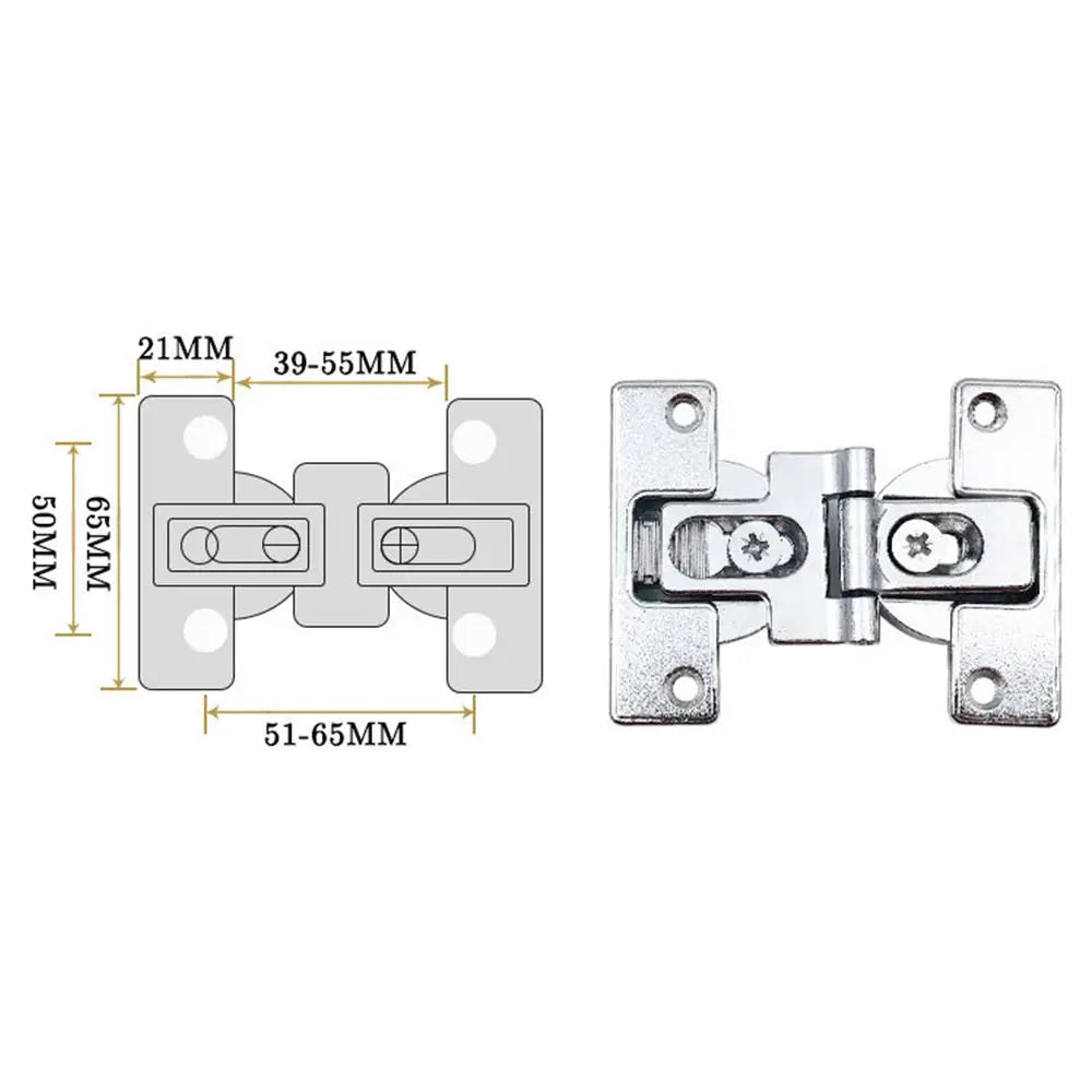 Zinc Alloy Invisible Cabinet Door Flap Hidden Hinge Folding Hinges Self-Supporting 180 Degrees Oasis Select