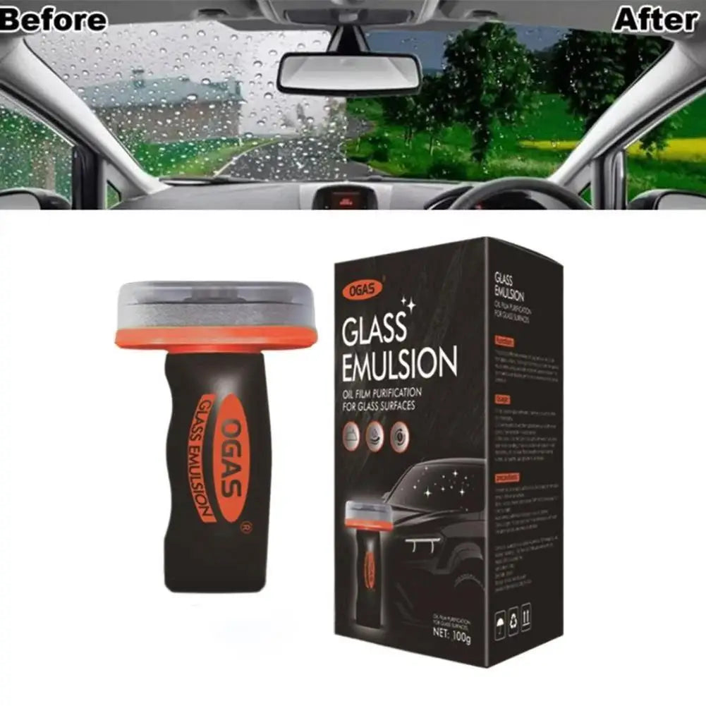 Glass Emulsion Oil Film Purification For Glass Surfaces Cleaning Brush Foam Windshield Watermark Remover Anti-Fog Coating Tool Oasis Select