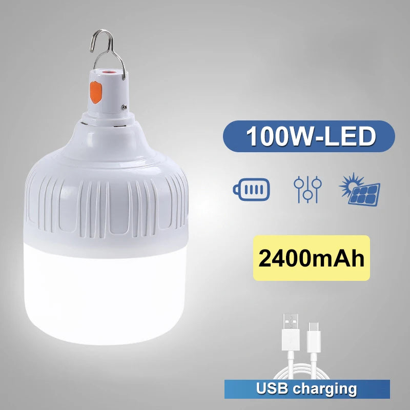 USB Rechargeable LED Camping Lantern | Portable Emergency Bulb