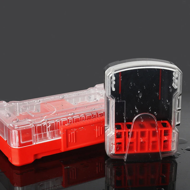 Drill Bit Storage Case Portable 6.35mm Hex Drill Bit Case 5 Sizes Water Resistant PVC Detachable Holder Hangable Storage Oasis Select