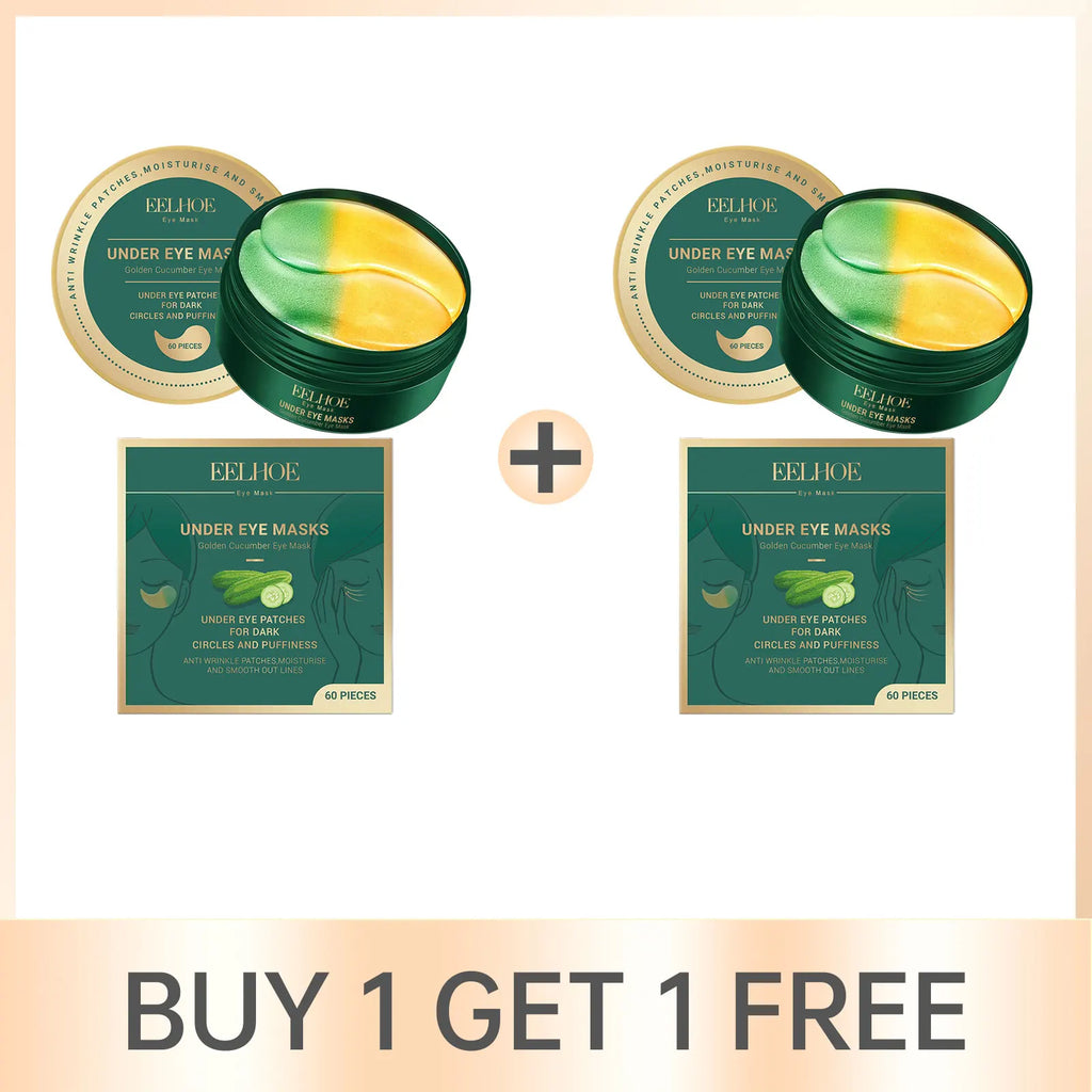 Cucumber Eye Mask Lightening Dark Circles Removal Eye Bags Firming Lifting Eye Patches Moisturizing Reduce Fine Lines Eye Care Oasis Select Buy 1 Get 1 Free