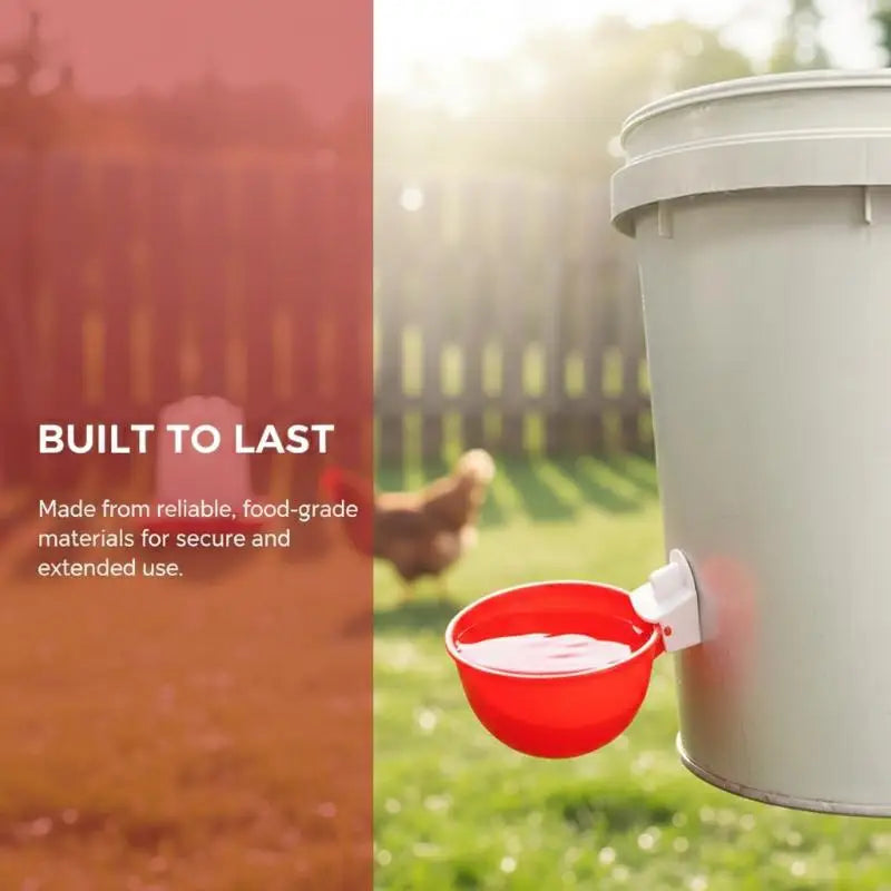 5-Pack Automatic Chicken Waterer Cups | Poultry Drinker Bowls