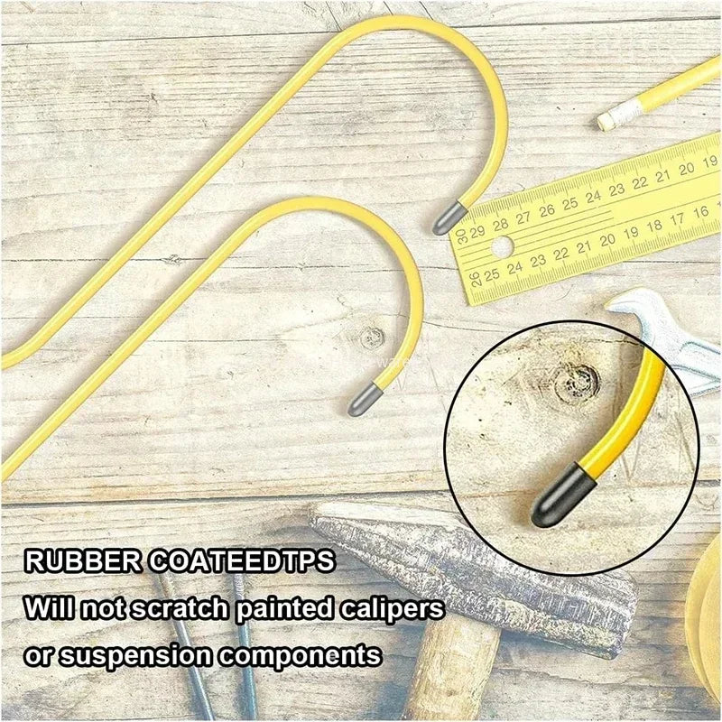 S-Shaped Brake Caliper Hanger Hooks with Rubber Tips - Universal Auto Tool for Brake Pad Replacement & Maintenance Oasis Select