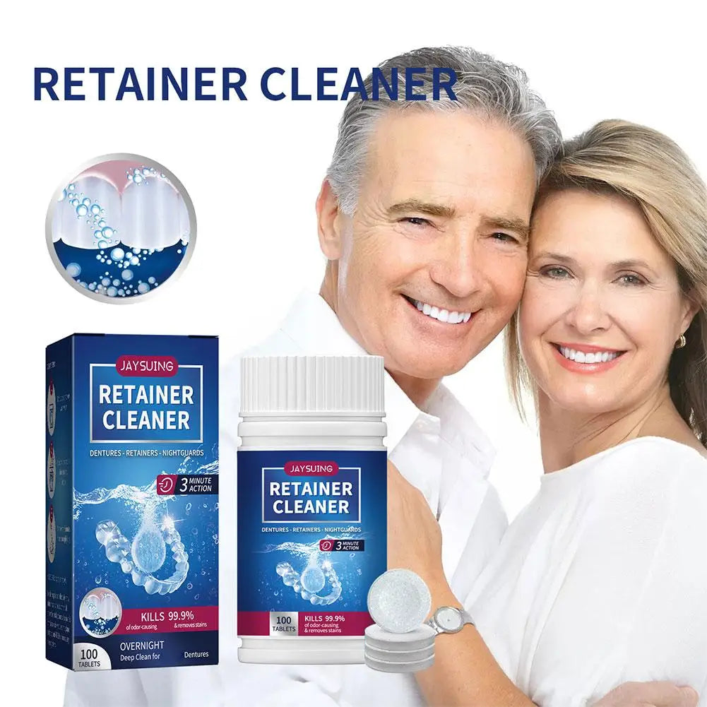 Eelhoe Denture Cleaning Tablets | Whitening & Fresh Breath 100 Tabs Denture Cleaning Tablets Oasis Select