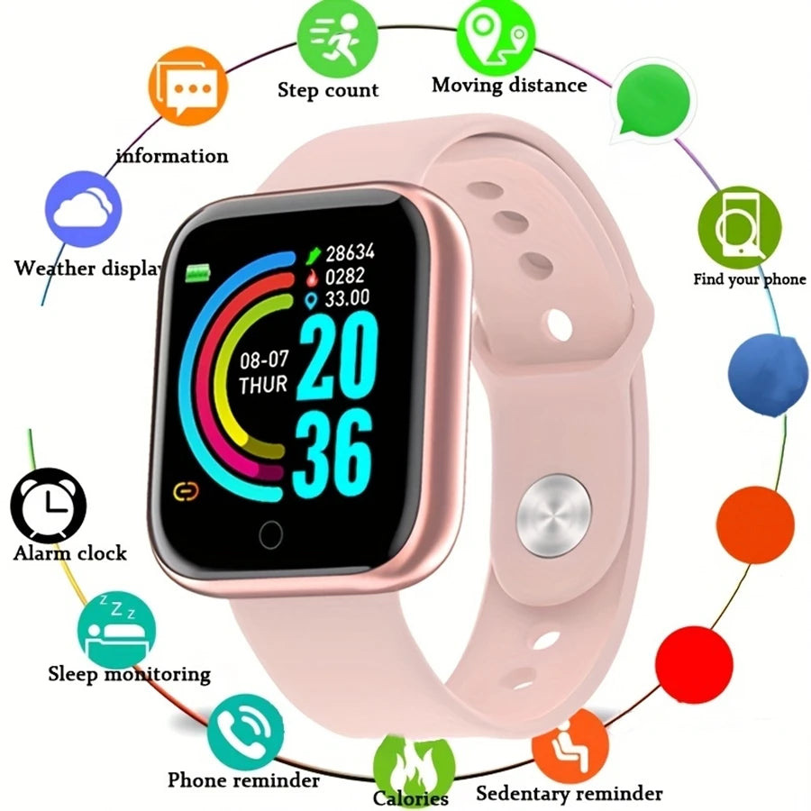 Bluetooth Smart Watch – Fitness Tracker, Sleep & Music (Men/Women)
