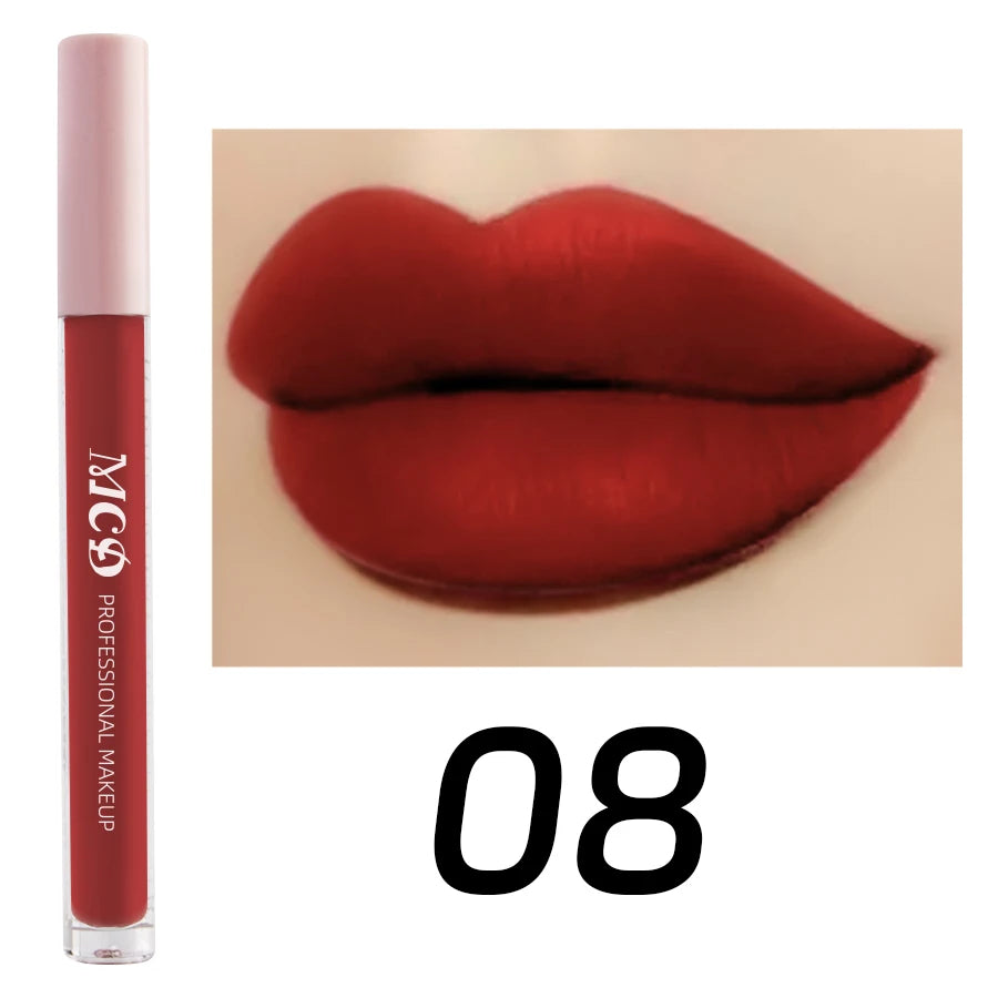 MCD Dark Brown Matte Velvet Liquid Lipstick – Waterproof Lip Gloss