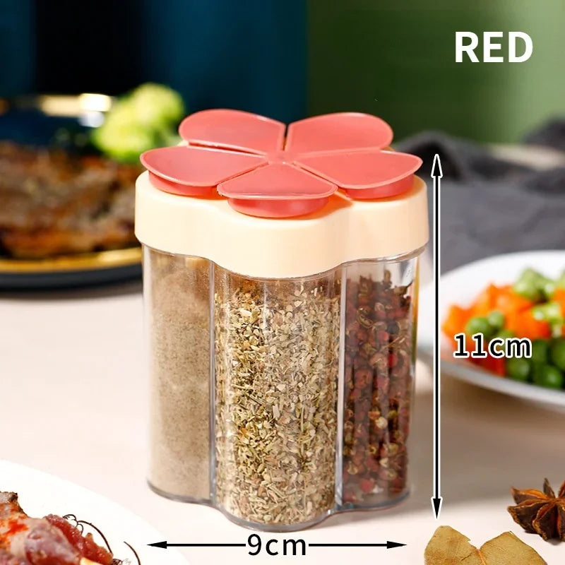 Seasoning Jar Plastic Container Seasoning Bottle Spice Organizer Outdoor Camping Seasoning Container Kitchen Gadget Sets Oasis Select