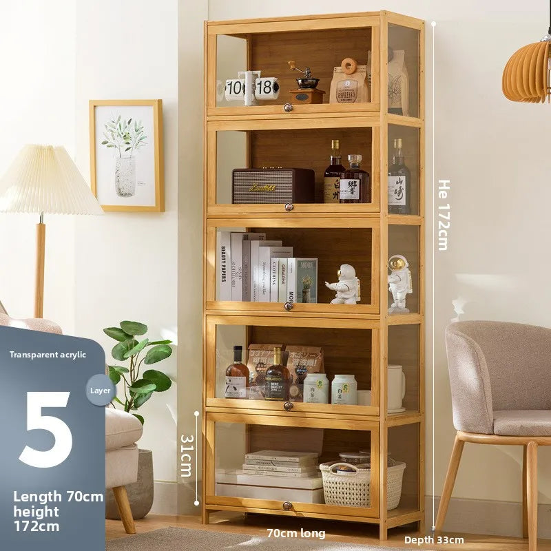 Storage Cabinet Locker Household Baby Wardrobe Children's Toys Snacks Simple Locker Multi-function Household Floor Cabinet Oasis Select Five doors 70 long