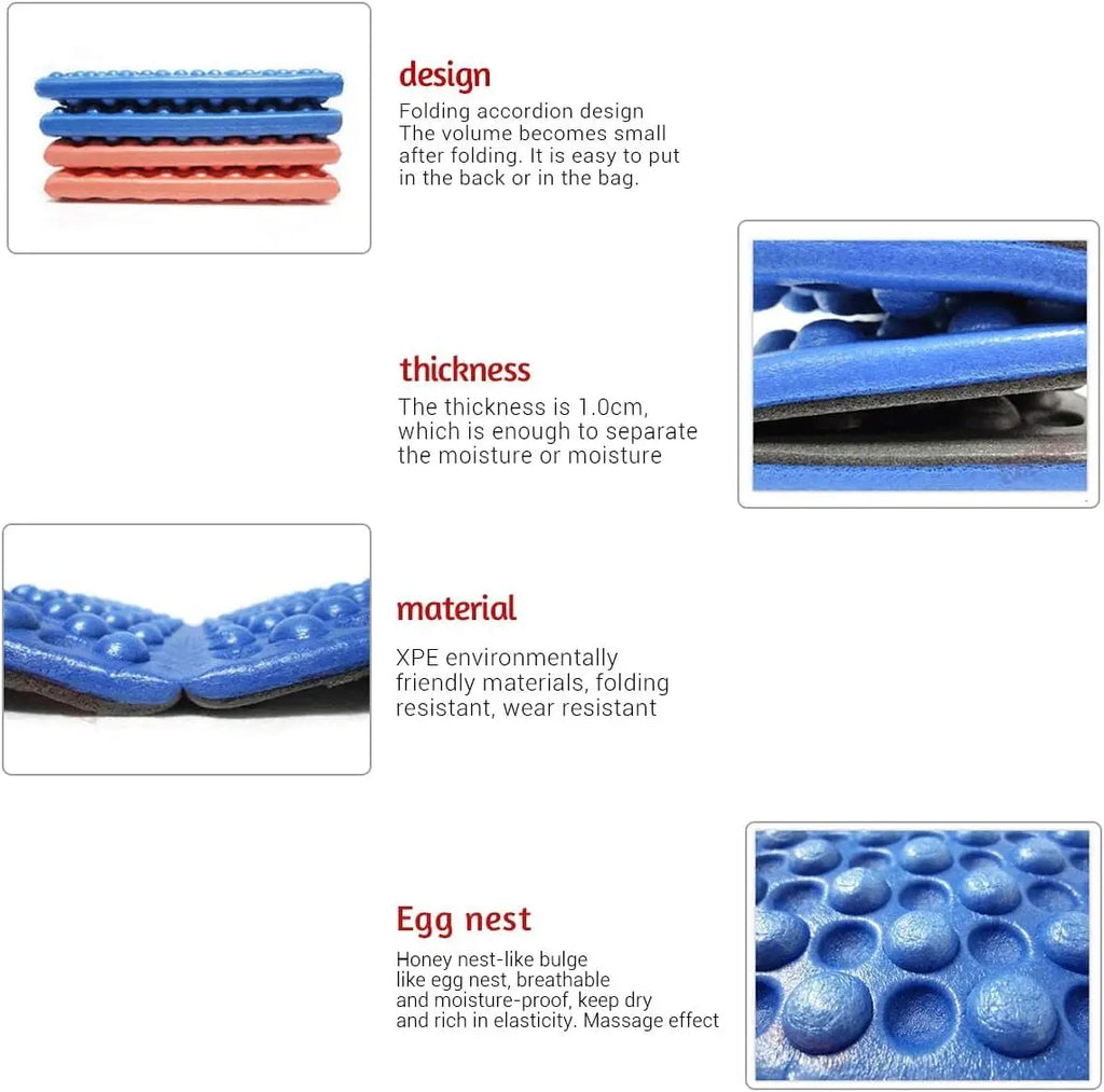 2/6 PCS Foam Seat Pad Camping Waterproof XPE Folding Hiking Picnic Fishing Stadium Garden Non Slip Mats Outdoor New Thick Warm Oasis Select