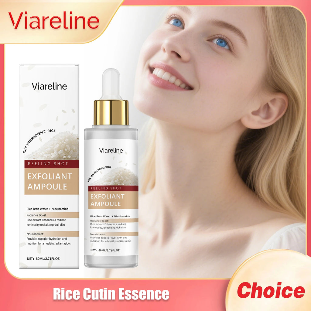 Viareline Rice Exfoliating Face Essence – Pore & Brightening Serum