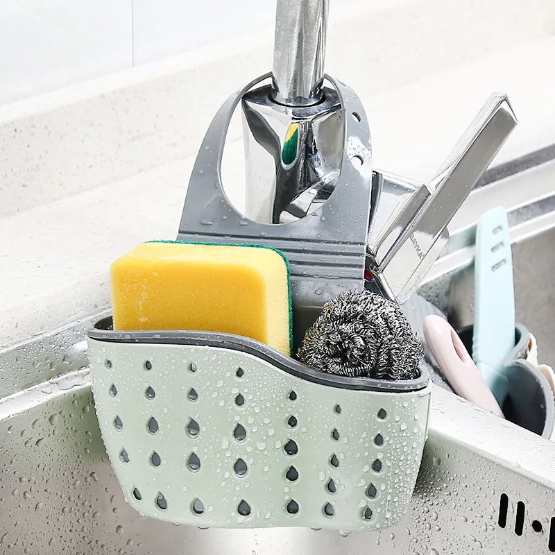 Double Layer Sink Hanging Basket | Sponge & Brush Organizer Sink Storage Basket Oasis Select
