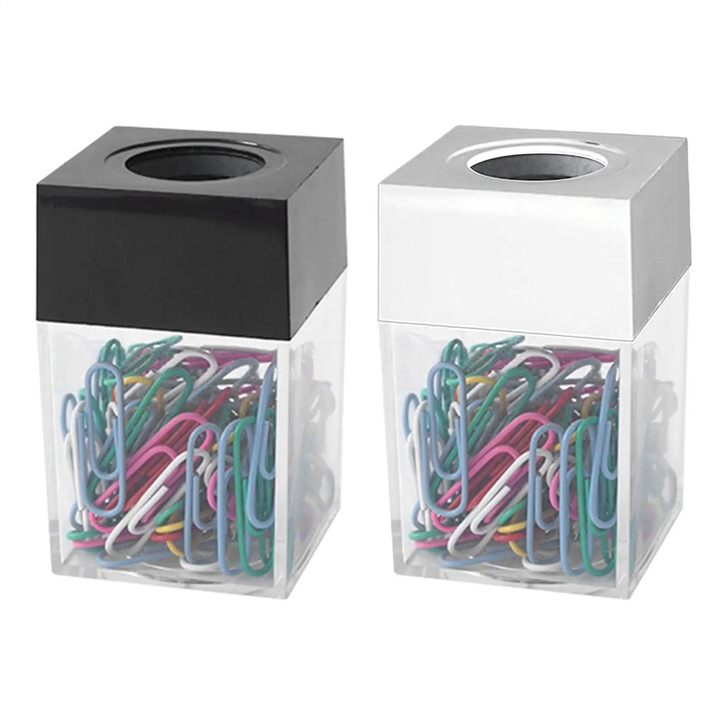 Magnetic Paper Clip Storage Box Protable Stationery High Capacity Storage Box Office Binding Supplies Clips Dispenser Organizer Oasis Select