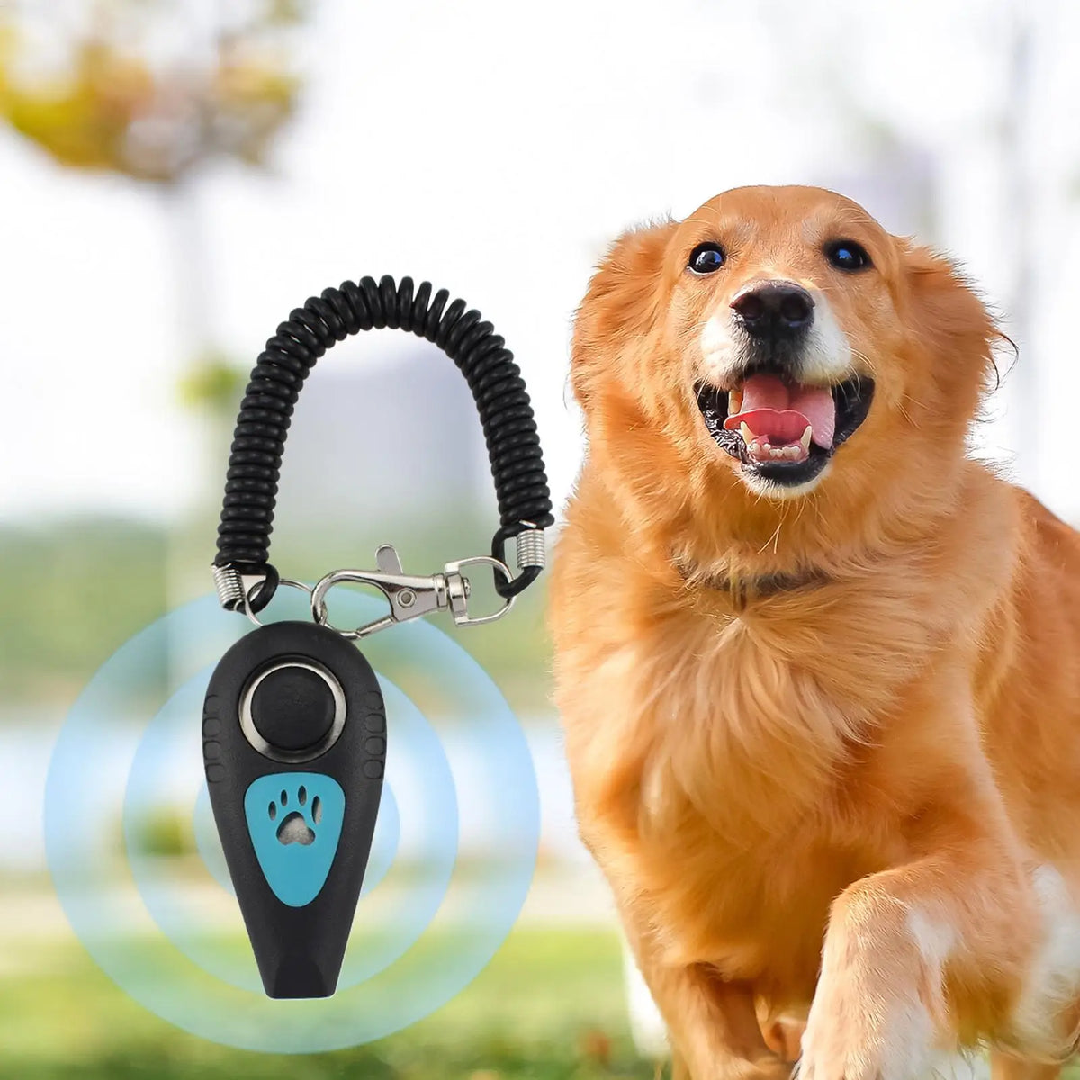 Dog Training Clicker 2 in 1 Pet Clicker and Whistle Behavior Aid with Wrist Strap Silent Recall Device Dog Whistle for Animal Oasis Select