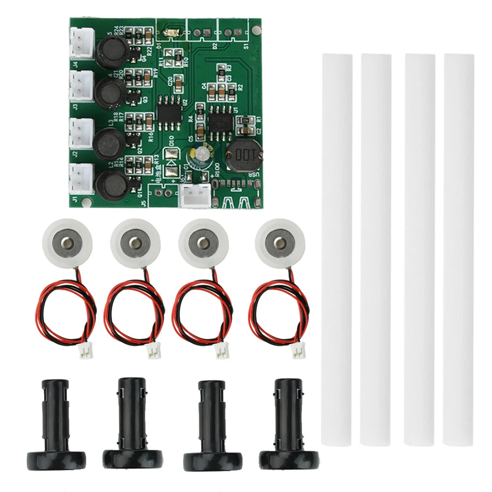 4 Spray Humidifier Module DIY Atomizer Control Board Driver Circuit Board 1Drag4 Plant Watering Heavy Fog Amount Assembly Simple Oasis Select 1 Set