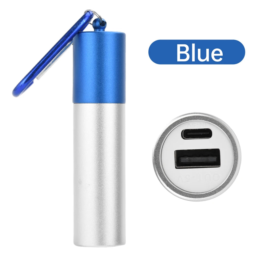 5V 2A 1x 18650/21700 USB Type-C Battery Charger Case DIY Power Bank Box For Phone Electronic Charging Not Including Batteries Oasis Select Blue