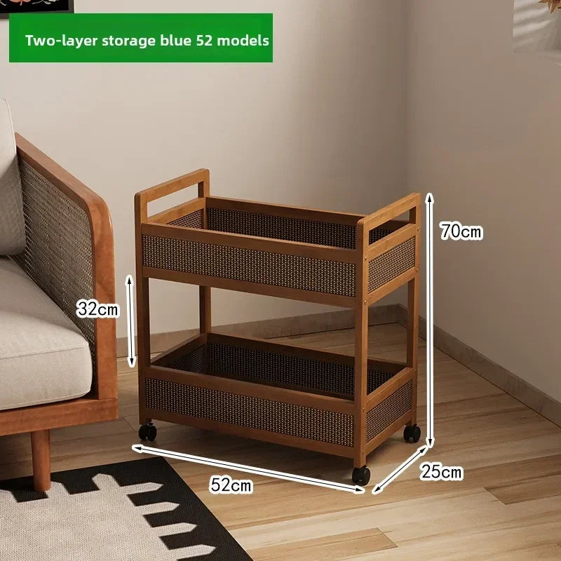 Multi-functional Movable sofa side storage rack trolley snack locker Oasis Select Second floor B