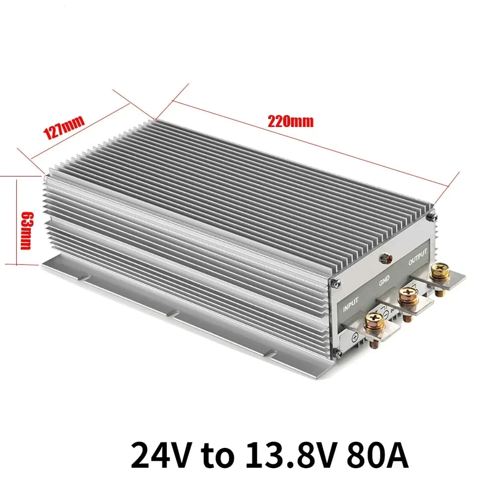 24V to 13.8V 80A 100A 120A DC 24V to DC 13.8V Step Down DC-DC Converter Buck Car Power Supply Car Boat Regulator 18-36V CE RoHS Oasis Select 24V to 13.8V 80A 24V 13.8V