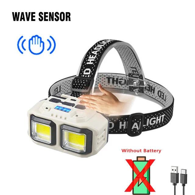 KDULIT LED Headlamp 4 Modes Sensor Type-C Rechargeable IPX4