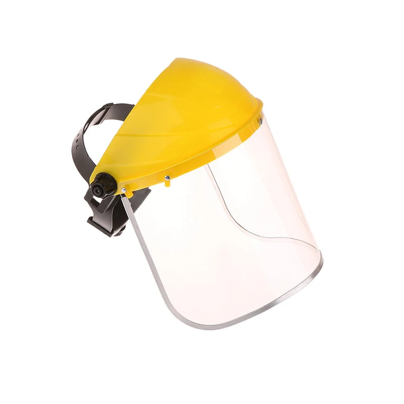 Protective Mask Adjustable Transparent PVC Anti-Saliva Dustproof Faces Shields Screen Spare Visors Eye Protection Face Mask Oasis Select Yellow