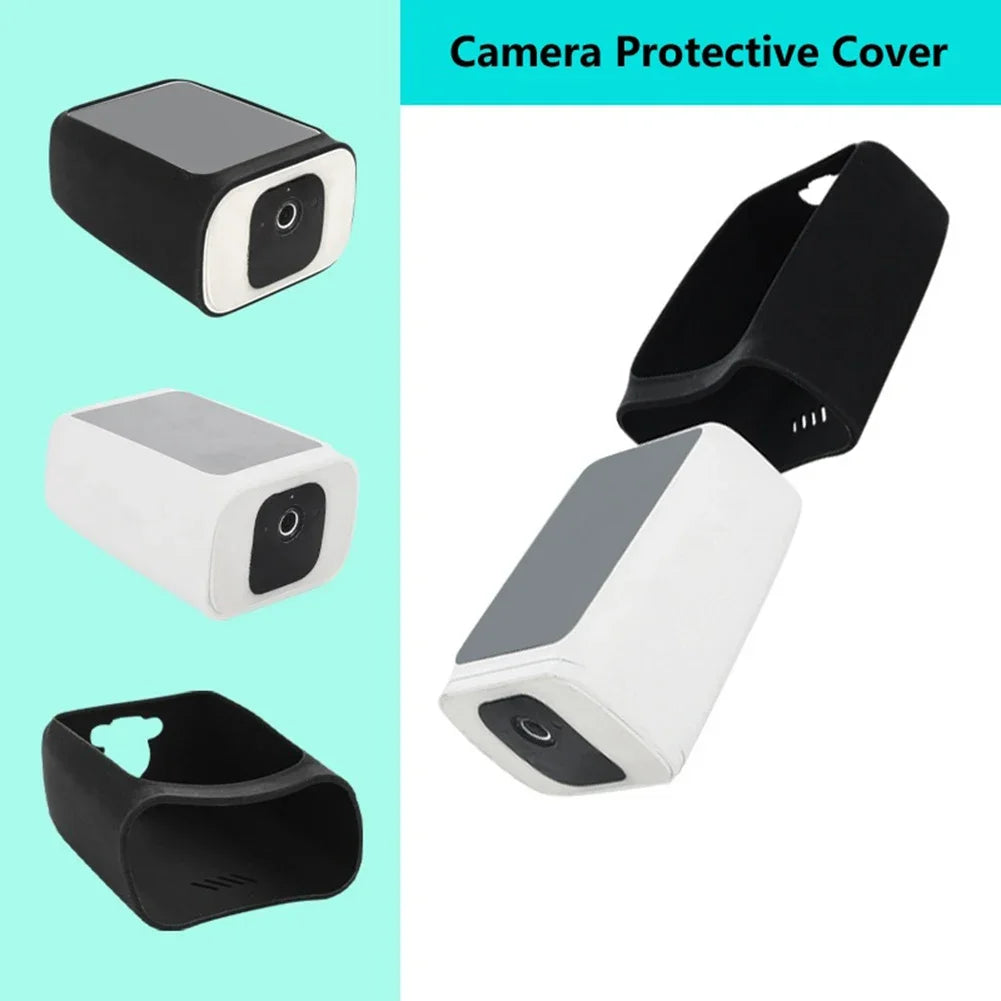 Silicone Protective Cover Black/White Camera Skin For Access To Solar Panel Charging For Eufy Security For SoloCam For S230(S40) Oasis Select
