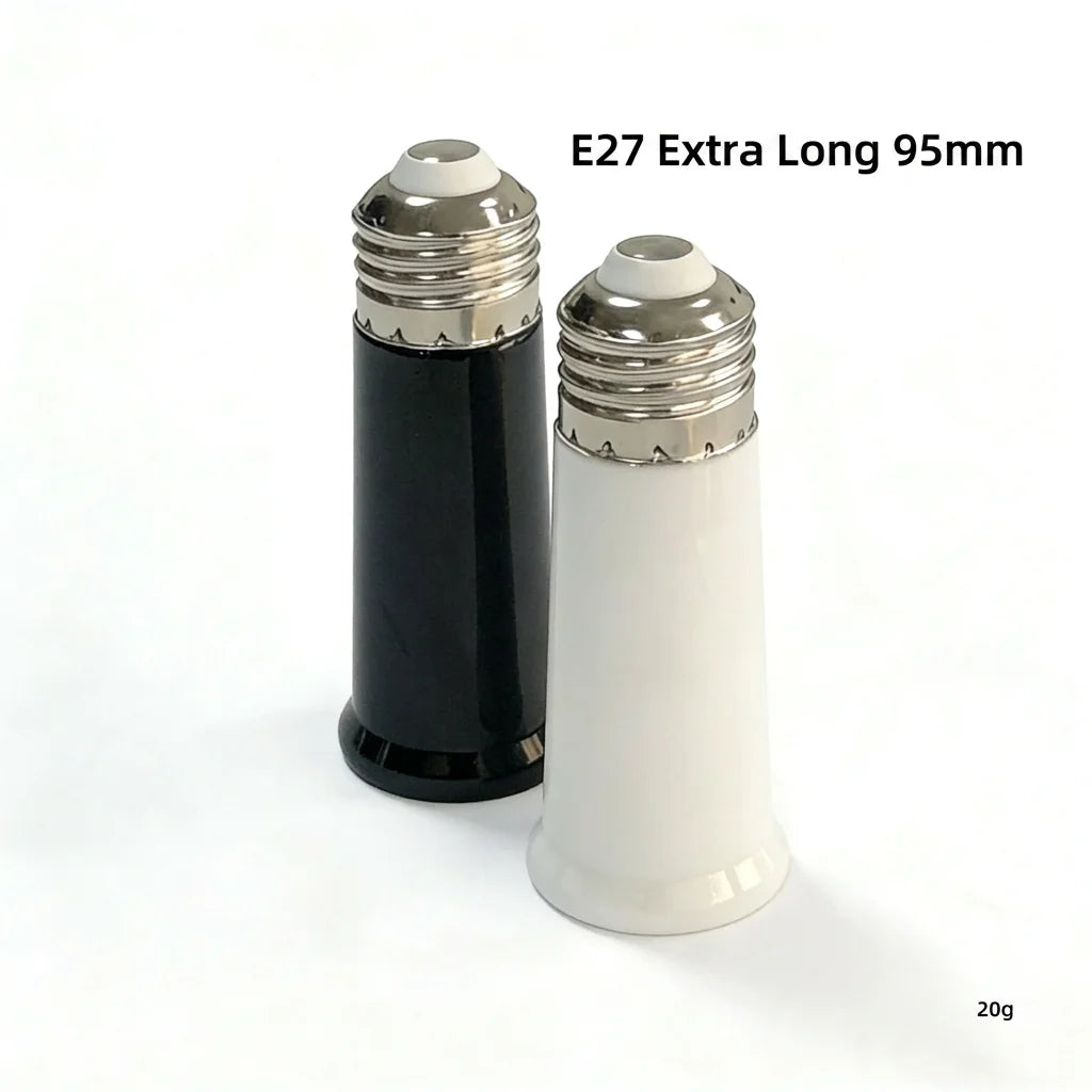 Lamp Holder Converter Compatible Socket Adapter E27 To E14 Converter Insulating B22 To E27 Adapter For Living Room Study Bedroom Oasis Select White E27 95mm
