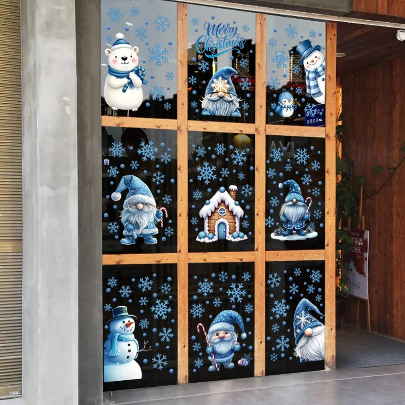 Christmas Santa Claus Static Stickers Door Decorations Window Displays Glass Stickers Festive Atmosphere Oasis Select