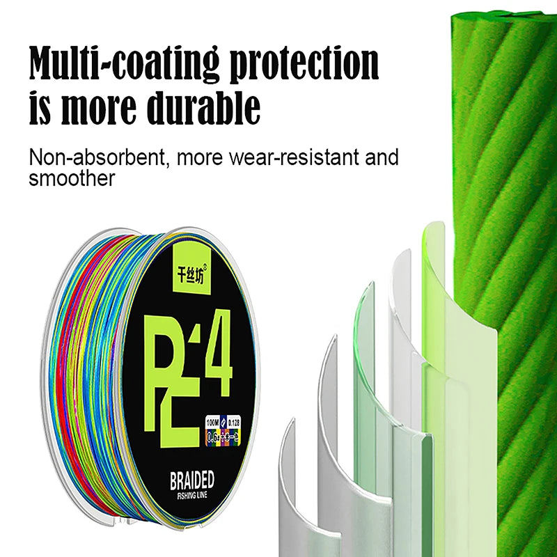 Roll Sea Fishing Line Strong 4 Strand Fishing Line 100M Braided Fishing Line Multifilament Line Carp Fishing Cord Fishing Thread Oasis Select