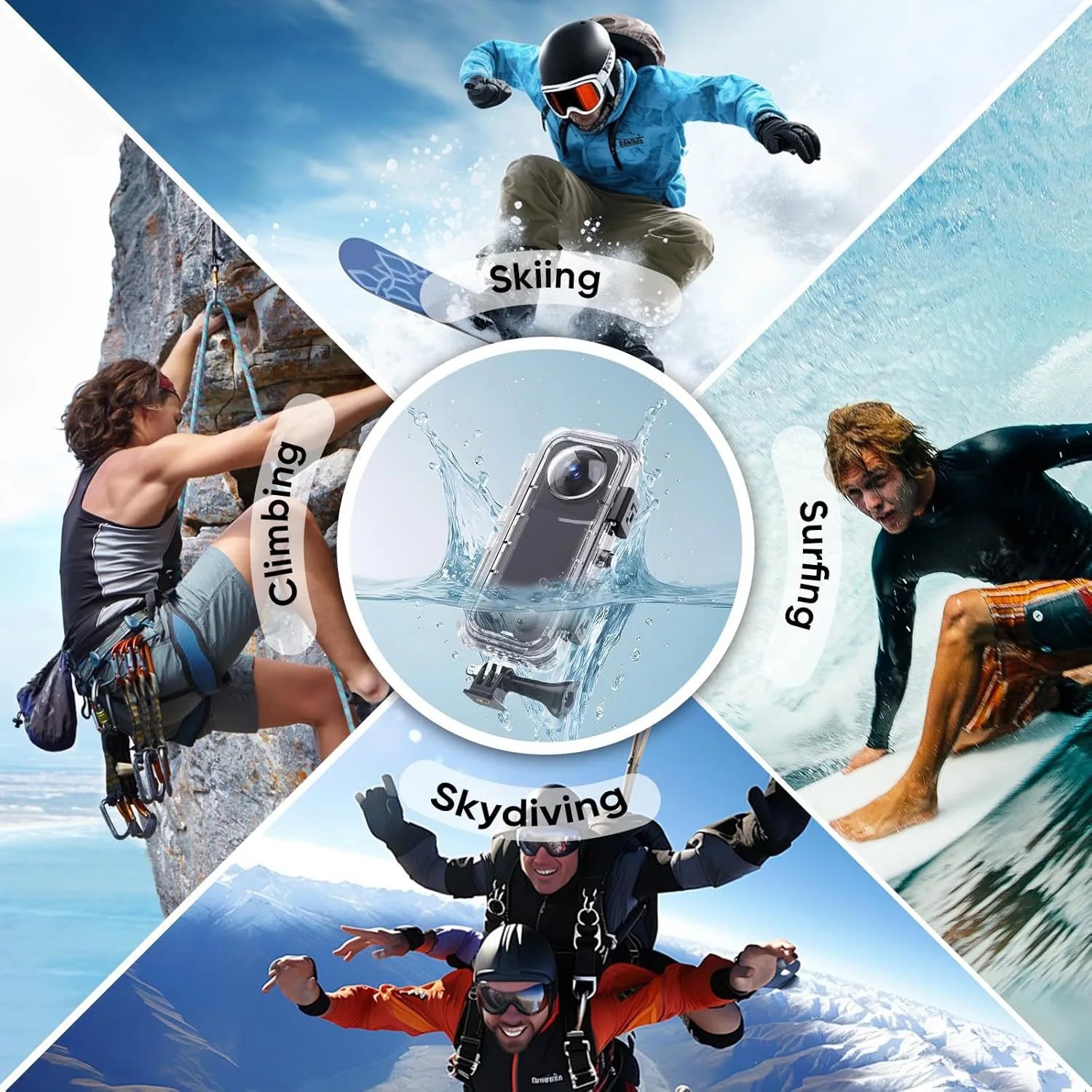 Insta360 X5 Invisible Dive Case – 60M Waterproof Housing