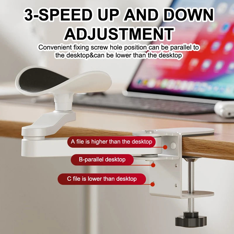 Computer Desk Arm Rest Pad Ergonomic Armrest Wrise Support Adjustable Rotate Extender Mouse Pad Armrest Bracket For Home Office Oasis Select