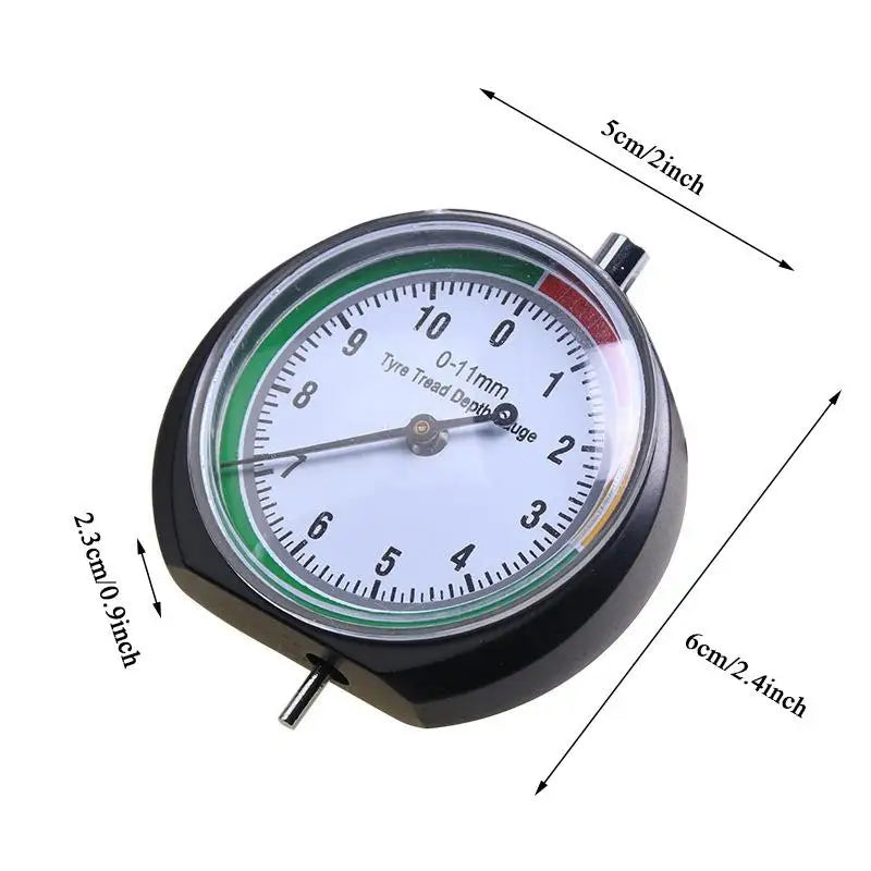 Tire Tread Depth Gauge Car Tire Tread Meter Measurer High Accuracy Tyre Measure Tool Brake With Storage Bag Auto Accessories Oasis Select