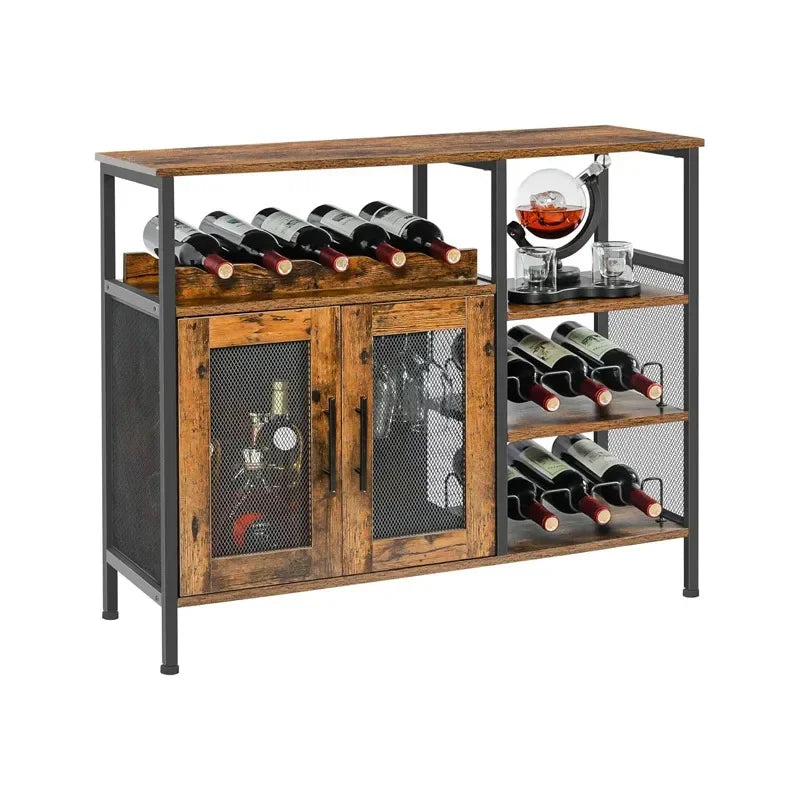 Household Solid Wood Wine Cabinet Restaurant Bar Counter Wine Rack Foreign Wine Display Stand Wine Collection Cabinet Large Oasis Select