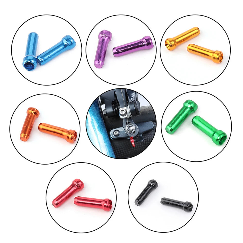 50pcs Bike Bicycle Brake Shifter Inner Cable Tips Wire End Cap Crimps For Bicycle Brake Cables And Shift Cables Oasis Select