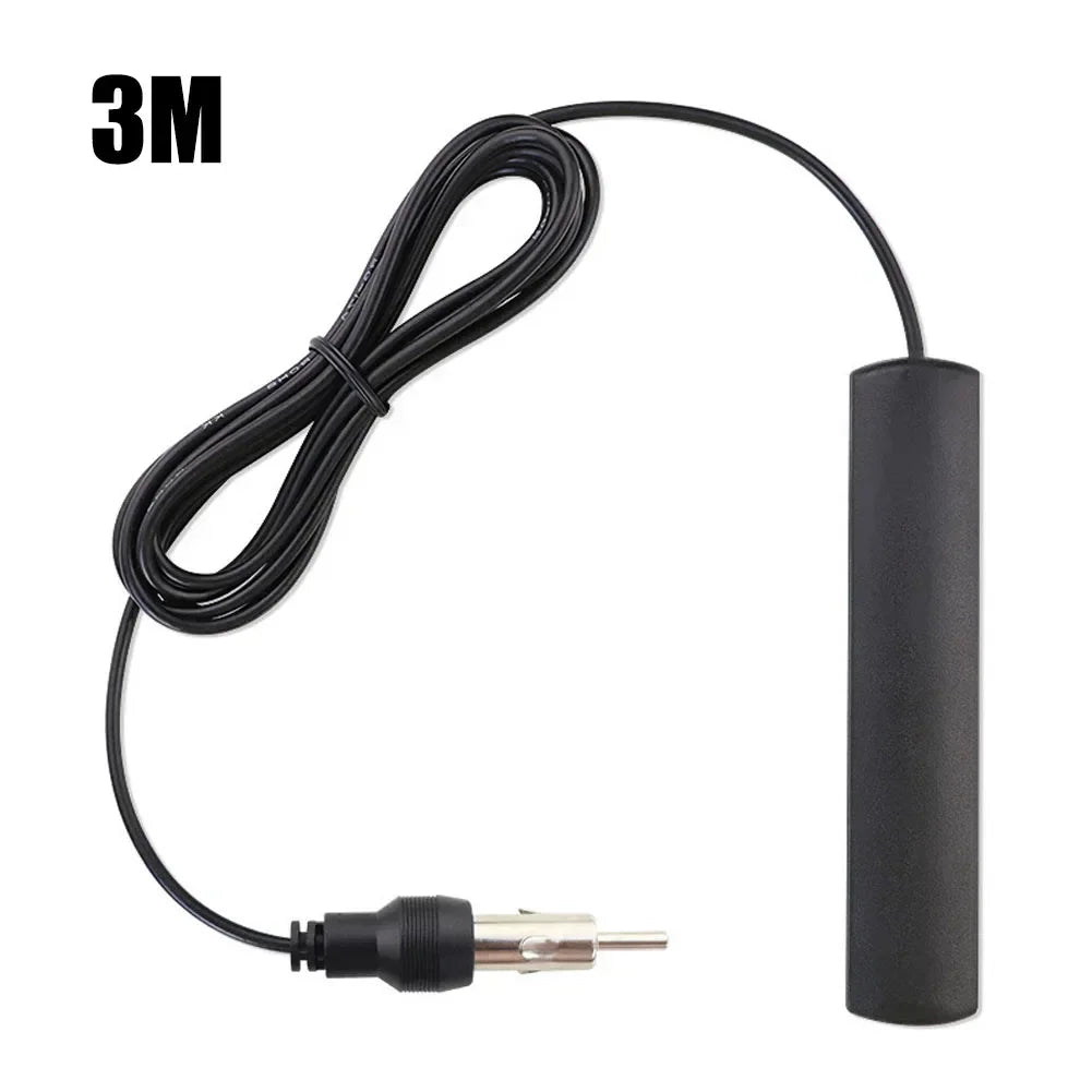 DC 5-12V Car Interior Hidden Amplified Antenna 85-860Mhz Car Electronic Radio Antenna Car Radio Patch Aerial for Truck Boat Auto Oasis Select 3m Normal