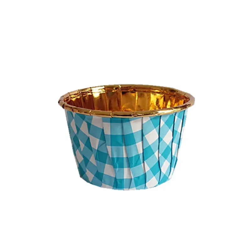 Gold Foil Rolled Paper Cups, Muffin Cupcake, Wedding Party Decorations, Heat Resistant, Kitchen Baking Accessories, 30Pcs Oasis Select 08