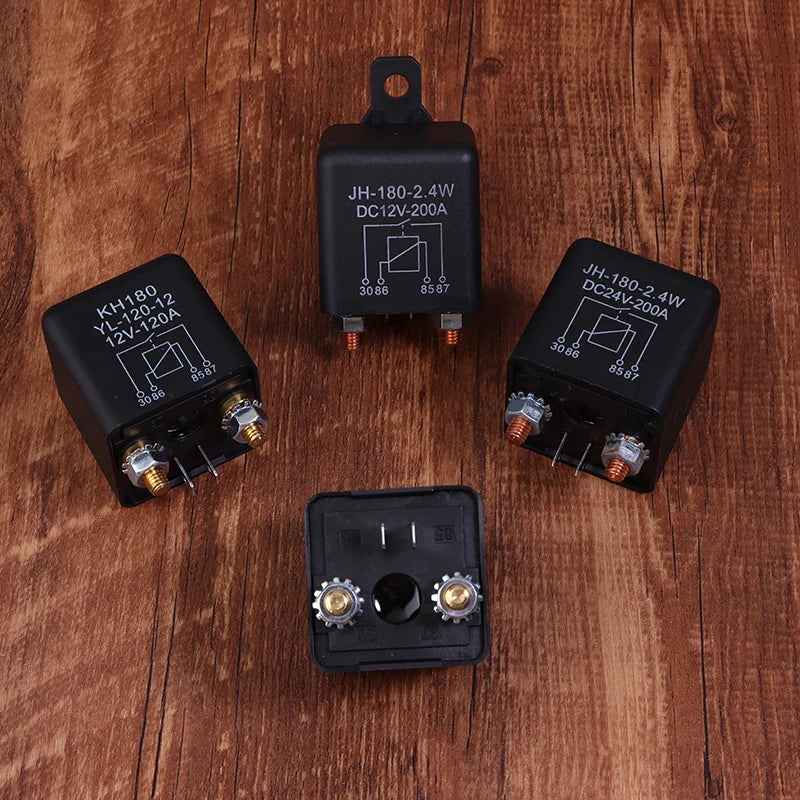 Car Battery Separator Coupler Power Switches 4Pin Dual Battery Isolator Relay 120A 200A 12V 24V Battery Circuit Cutter Oasis Select