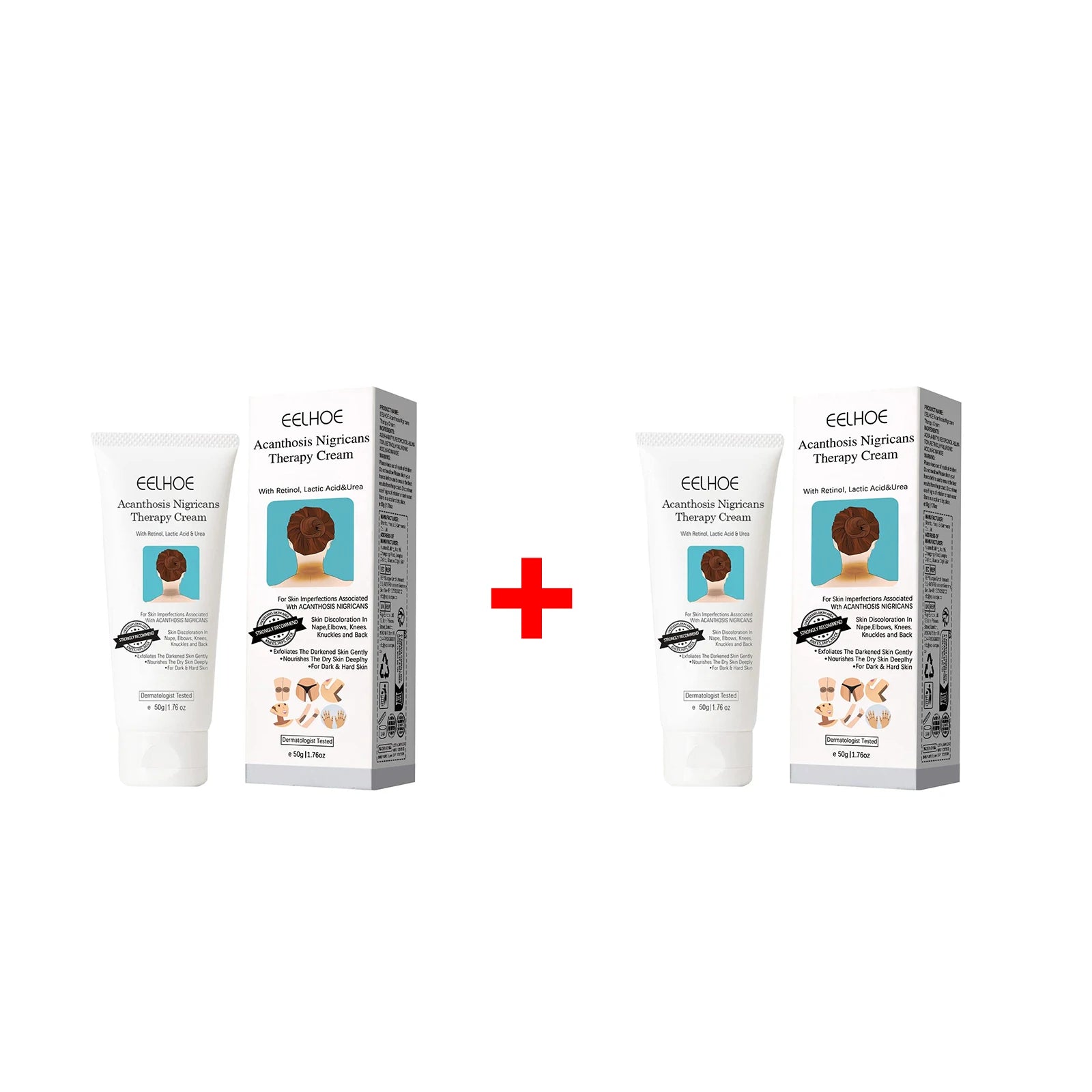 EELHOE Skin Brightening Whitening Cream – Neck, Elbow & Body Body Brightening Cream Oasis Select 2 X 50g boxed