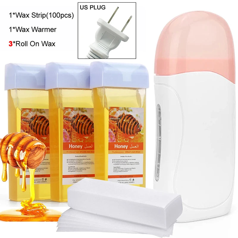 Rose Roll-On Wax Warmer Kit – Electric Hair Removal Set