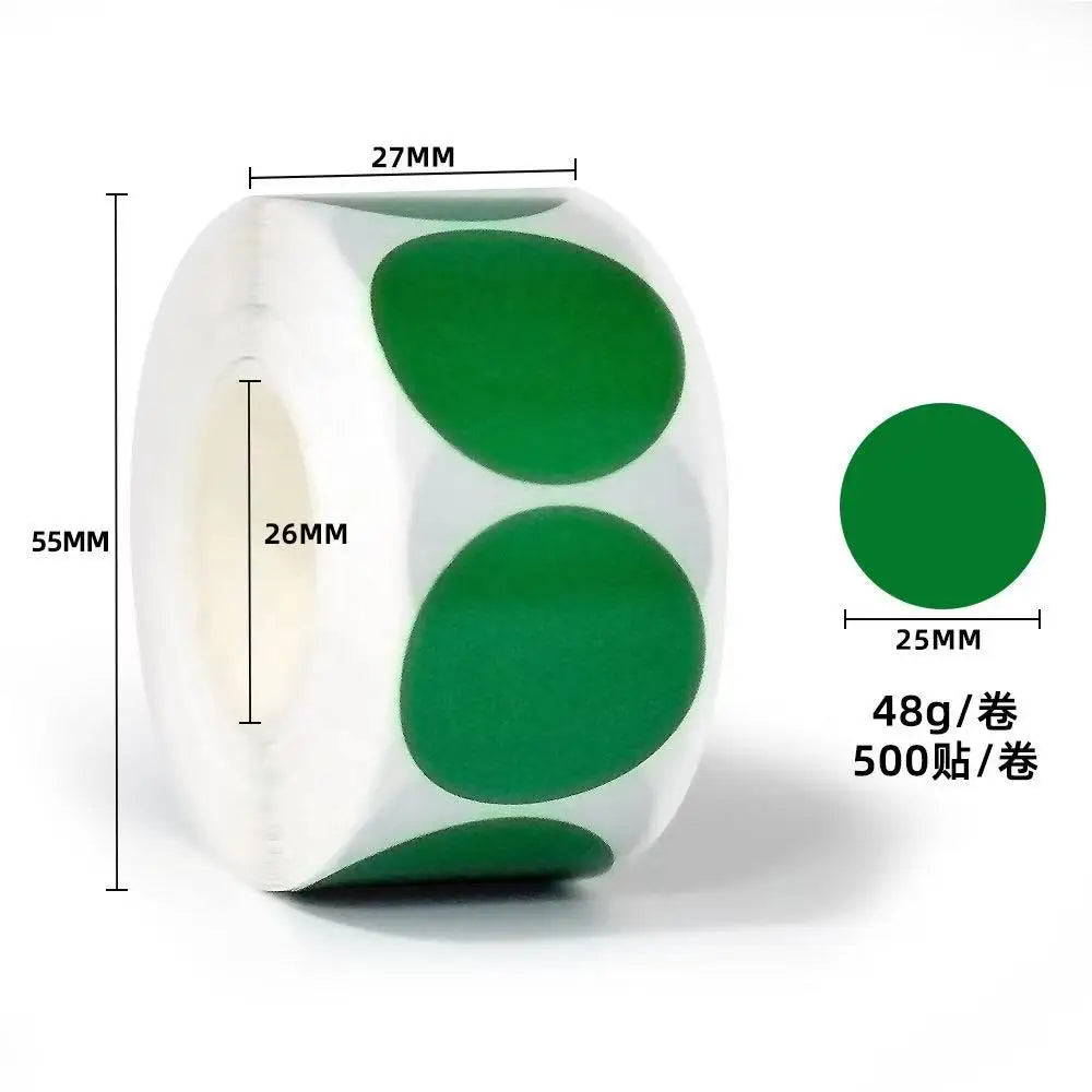 Colored Dot Stickers, Labels Circle Dots Labels Circle Stickers for Office,Classroom,Family（Etc - 10 Colors, 500 Labels/Roll） Oasis Select green