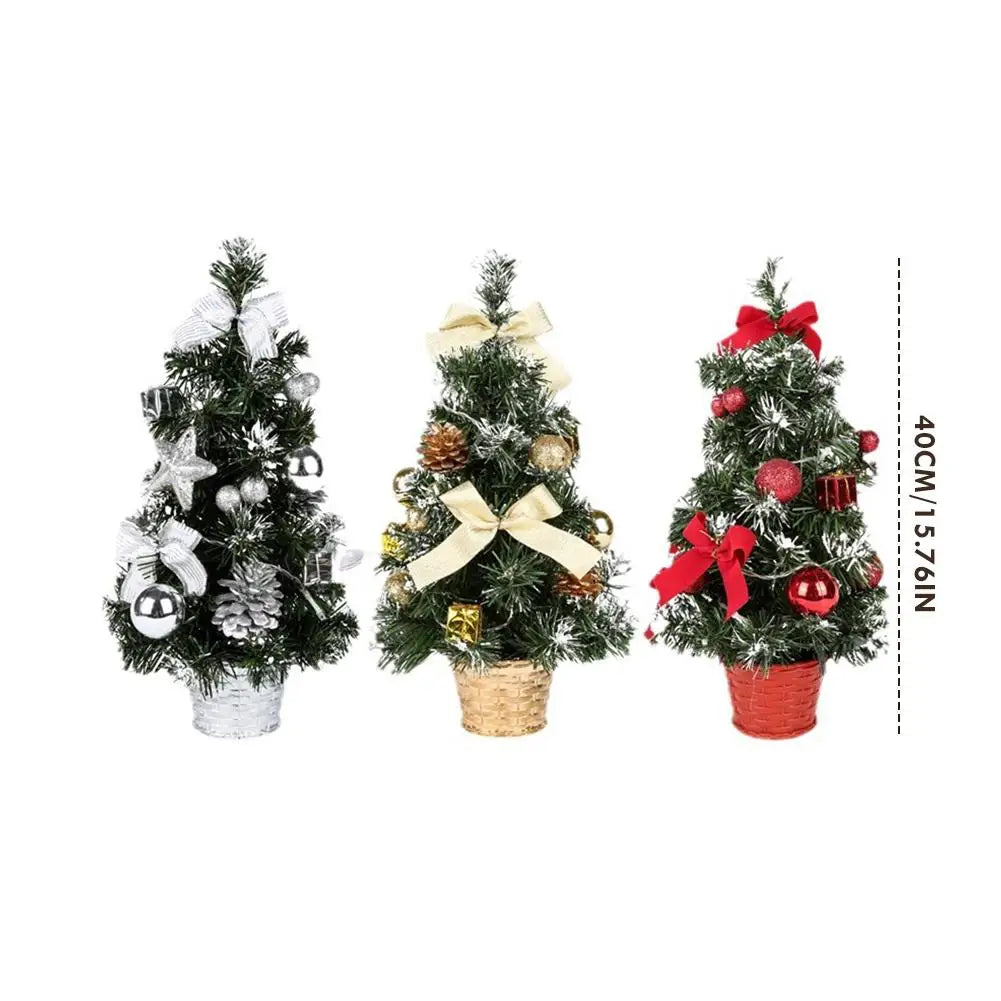 40CM LED Christmas Tree Nightlight LED Light Pine Needle Tree Mini Xmas Tree Christmas Decoration Desktop Ornament New Year Gift Oasis Select