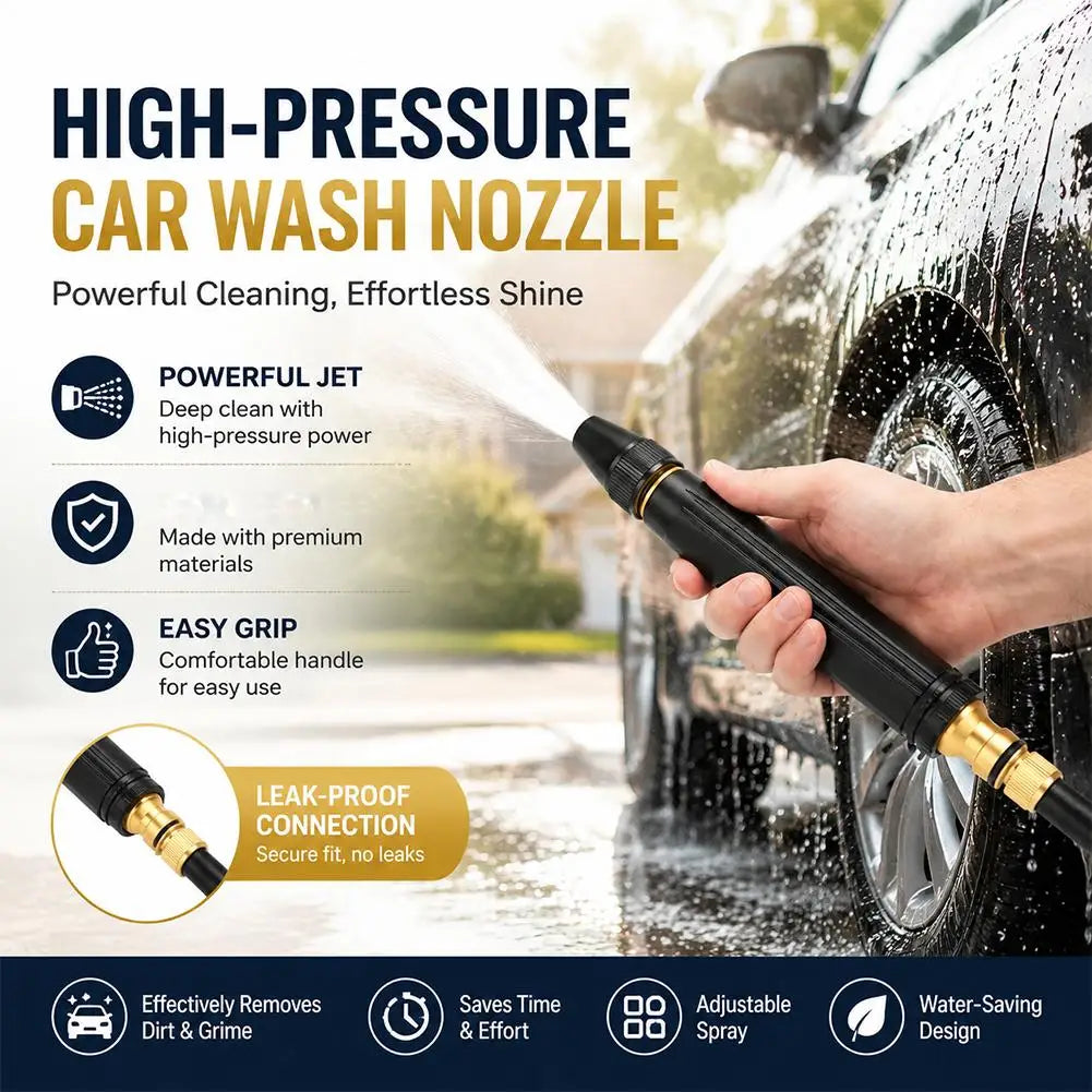 Heavy-Duty Metal Garden Hose Spray Nozzle – Adjustable