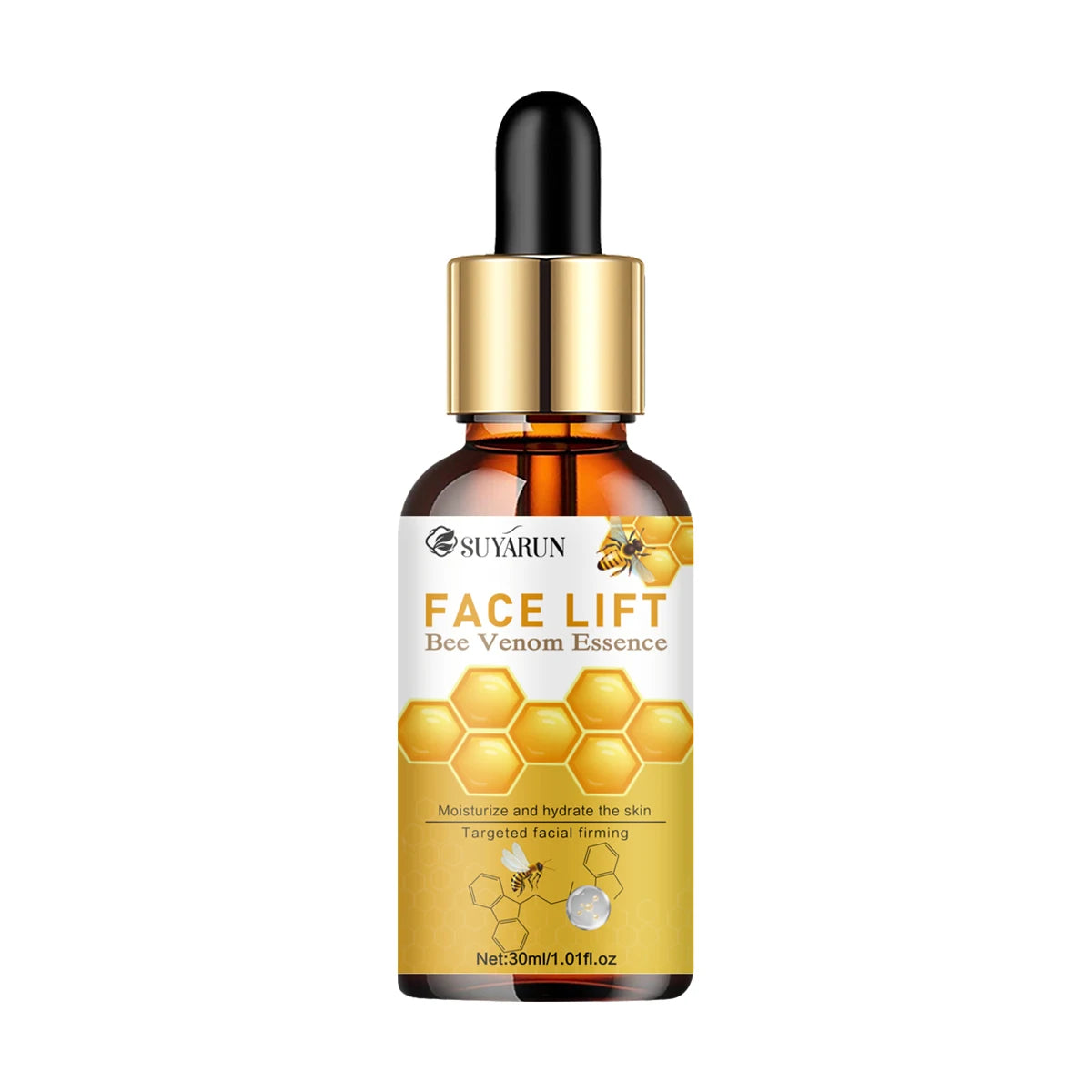 Bee Venom Anti-Wrinkle Essence Anti-Aging Polypeptide hyaluronic acid Essence Repair Moisturizing Firming Facial Skin Essence Oasis Select 30ml