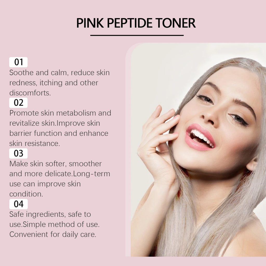 Rose Essence Toner Glowing Skin Soothing Moisturizing Refreshing Conditioning Nourishing Brightening Facial Pink Peptide Toner Oasis Select