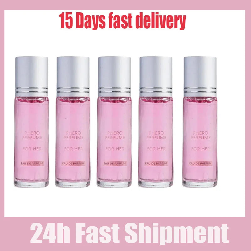 EELHOE 10ml Pink Rollerball Fragrance – Long-Lasting Scent Roll-On Fragrance Oasis Select 5pc