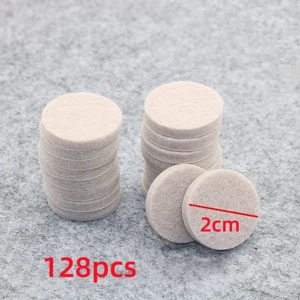 18-128pcs Chair Table Leg Felt Pads Floor Scratch Protector Self Adhesive Mute Non-slip Feet Mat for Furniture DIY Accessories Oasis Select Round 2cm 128pcs 1